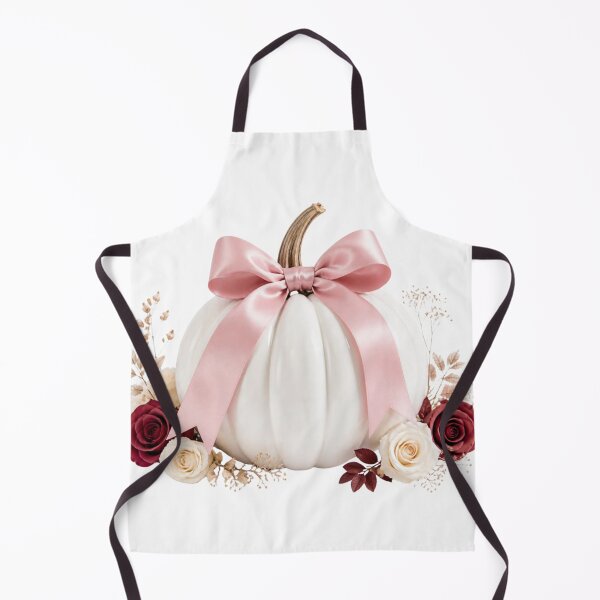 Item preview, White Pumpkin with Pink Bow and Burgundy Roses - Elegant Fall Design designed and sold by VaneDesings.