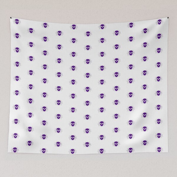 Item preview, Dark Purple Halloween Sunburst Skull Design designed and sold by pattern-archive.