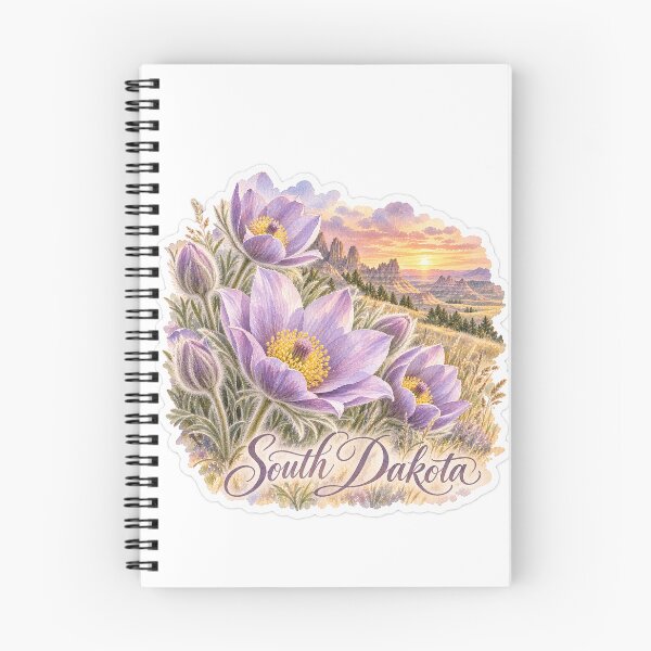 Item preview, South Dakota Pasque Flowers Badlands Sunset designed and sold by Whimspired By Paxx.