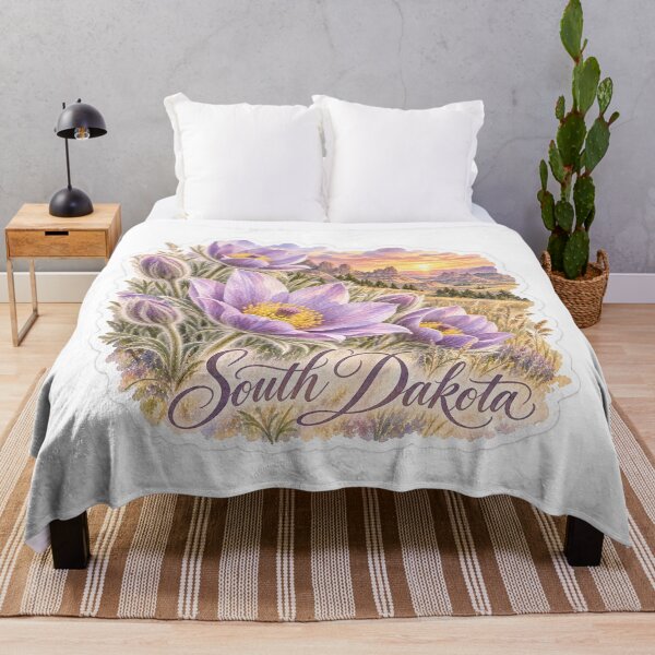 Item preview, South Dakota Pasque Flowers Badlands Sunset designed and sold by Whimspired By Paxx.