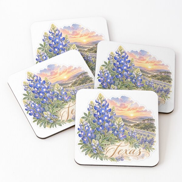 Item preview, Texas Bluebonnets Hill Country Sunset designed and sold by Whimspired By Paxx.