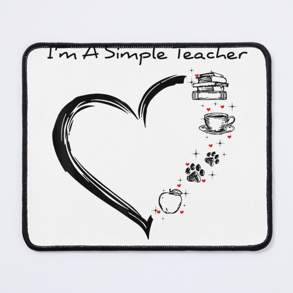 Item preview, I'm A Simple Teacher Books Coffee Cat Dog Teach Men Women T-Shirt designed and sold by Magoya Store ⭐⭐⭐⭐⭐.