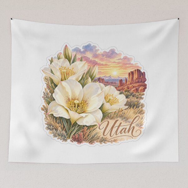 Item preview, Utah Sego Lilies Red Rock Sunset designed and sold by Whimspired By Paxx.