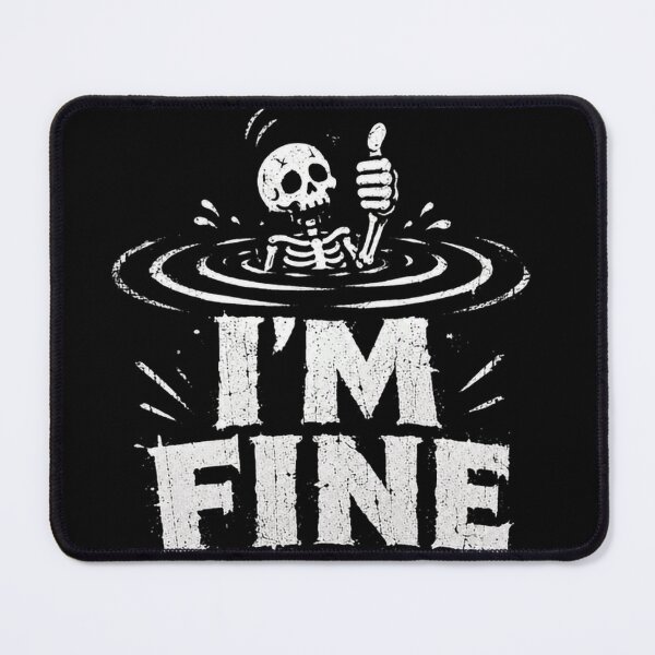 Item preview, I'm Fine Sarcastic Skeleton Dark Humor Joke designed and sold by JonesFlora2025.