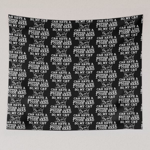 Item preview, I Code Hard so my Cat can Have a Better Life designed and sold by aponwao.