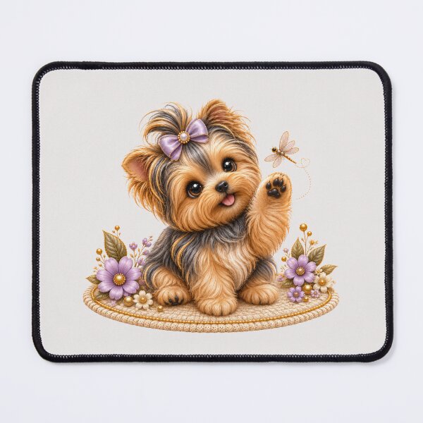 Item preview, Cute Yorkshire Terrier & Dragonfly – Adorable Yorkie Lover Design designed and sold by HO•Designs.