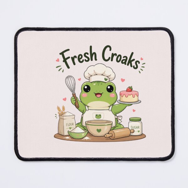 Item preview, Cute Frog Baker Fresh Croaks – Kawaii Bakery Frog Baking Lover Design designed and sold by Sanika arts .