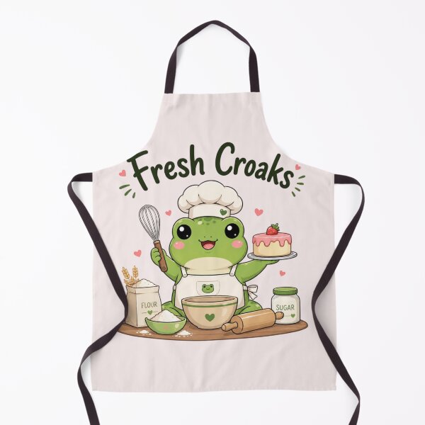 Item preview, Cute Frog Baker Fresh Croaks – Kawaii Bakery Frog Baking Lover Design designed and sold by Sanika arts .