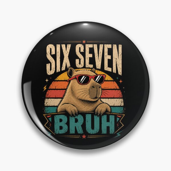 Item preview, Six Seven Bruh Capybara Animal Lover Funny Meme designed and sold by SkeletonsDanger.