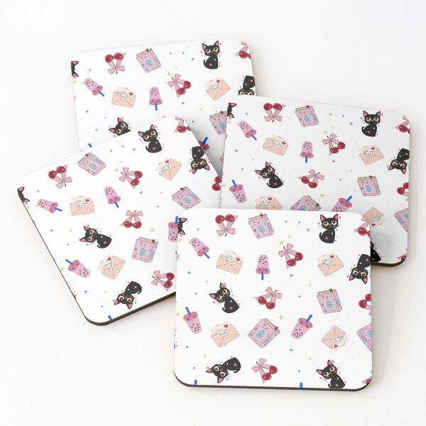 Item preview, Black Cat and Cherries Cute Coquette Seamless Pattern designed and sold by Manyart13031992.