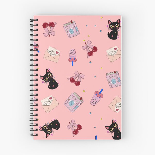Item preview, Black Cat and Cherries Cute Coquette Seamless Pattern designed and sold by Manyart13031992.