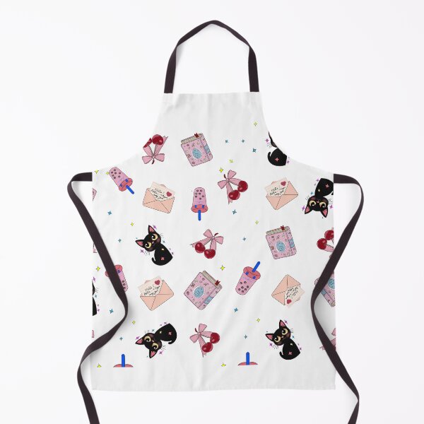 Item preview, Black Cat and Cherries Cute Coquette Seamless Pattern designed and sold by Manyart13031992.