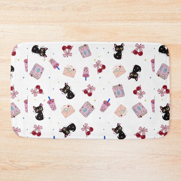 Item preview, Black Cat and Cherries Cute Coquette Seamless Pattern designed and sold by Manyart13031992.
