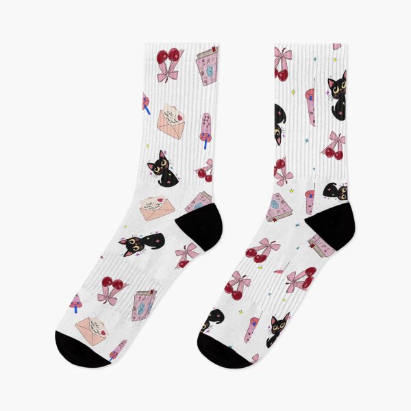 Item preview, Black Cat and Cherries Cute Coquette Seamless Pattern designed and sold by Manyart13031992.