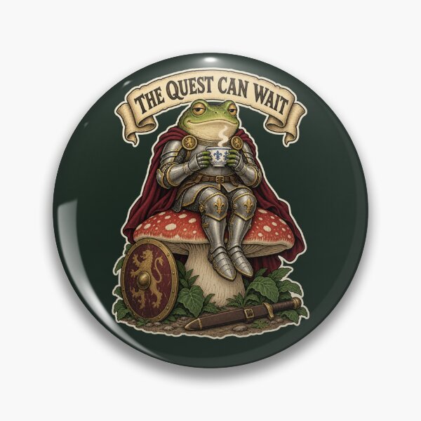 Item preview, The Quest Can Wait – Off-Duty Frog Knight designed and sold by Sanctum Icons.