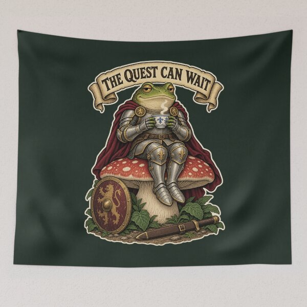 Item preview, The Quest Can Wait – Off-Duty Frog Knight designed and sold by Sanctum Icons.