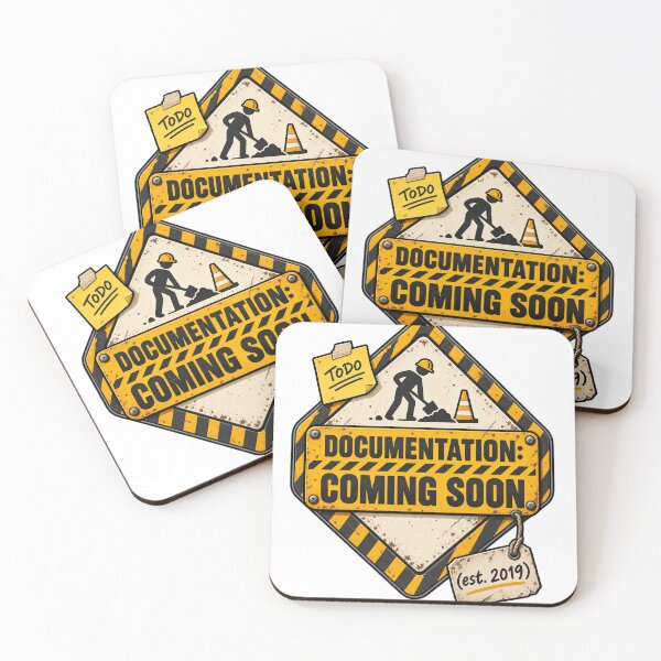 Item preview, Documentation Coming Soon Est 2019 Funny Dev Humor designed and sold by ys96.