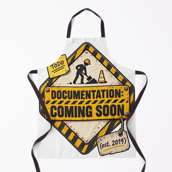 Item preview, Documentation Coming Soon Est 2019 Funny Dev Humor designed and sold by ys96.