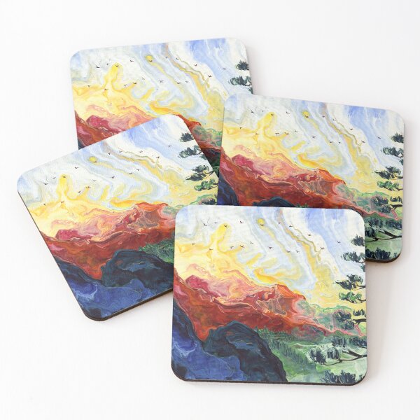 Item preview, Red Mountains at Sunrise designed and sold by BreezyZen.