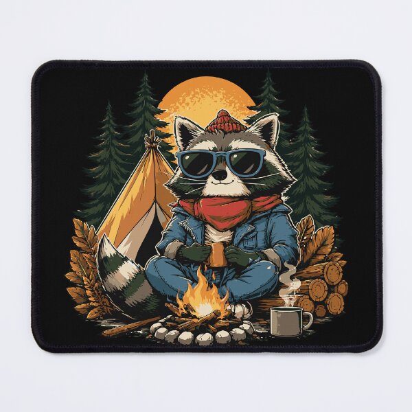 Item preview, Cool Raccoon Camping designed and sold by ClubVacay.
