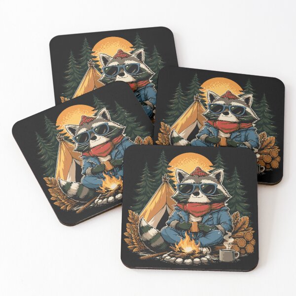 Item preview, Cool Raccoon Camping designed and sold by ClubVacay.