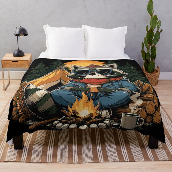 Item preview, Cool Raccoon Camping designed and sold by ClubVacay.