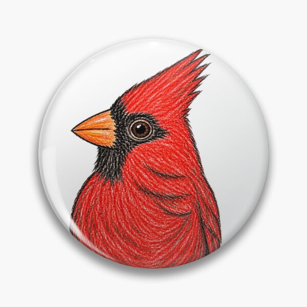 Item preview, Beautiful Male Cardinal Original Art in Pencil designed and sold by Chris Zahorcik Art.