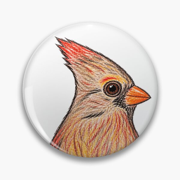 Item preview, Beautiful Female Cardinal Original Art in Pencil designed and sold by Chris Zahorcik Art.