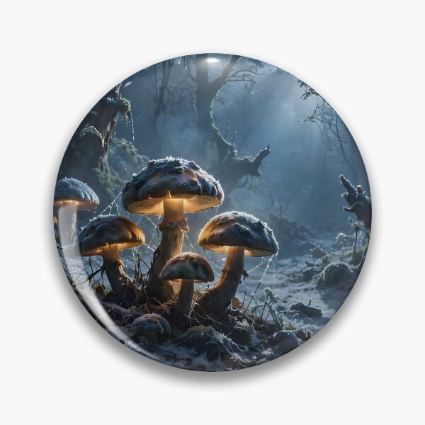 Item preview, Moonlit Mushroom Sanctuary in the Enchanted Forest designed and sold by DreamyWallVibes.