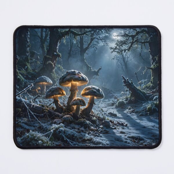 Item preview, Moonlit Mushroom Sanctuary in the Enchanted Forest designed and sold by DreamyWallVibes.