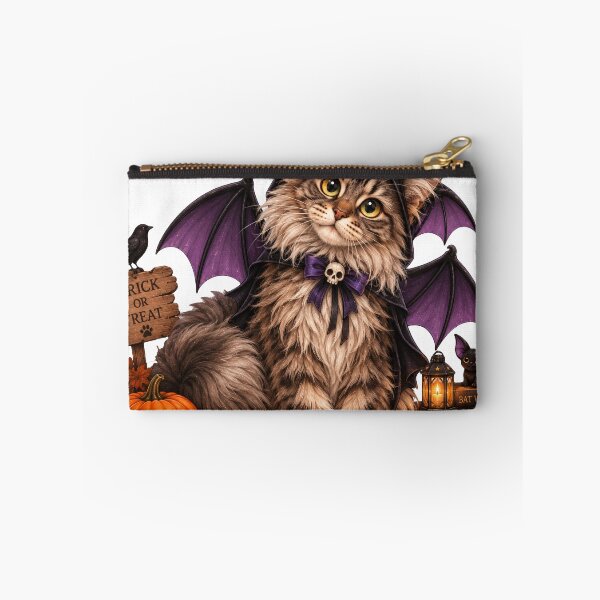 Item preview, Cute Maine Coon Cat Vampire Halloween designed and sold by NoExcusesTraveller .