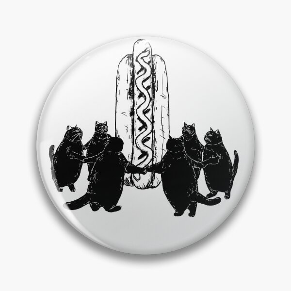 Item preview, Another Day in Paradise Black Cats Hot Dog Surreal Vintage Graphic designed and sold by TheCozyCarrier.