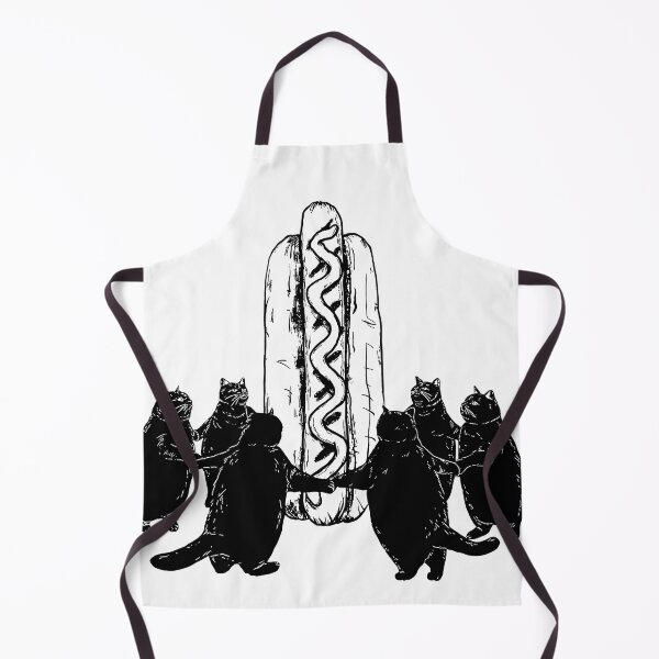Item preview, Another Day in Paradise Black Cats Hot Dog Surreal Vintage Graphic designed and sold by TheCozyCarrier.