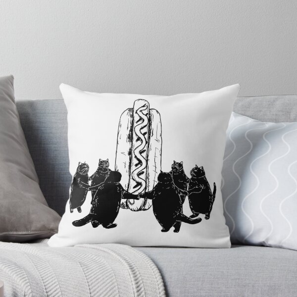 Item preview, Another Day in Paradise Black Cats Hot Dog Surreal Vintage Graphic designed and sold by TheCozyCarrier.