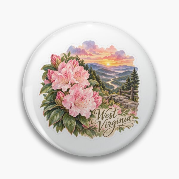 Item preview, West Virginia Rhododendrons Appalachian River designed and sold by Whimspired By Paxx.
