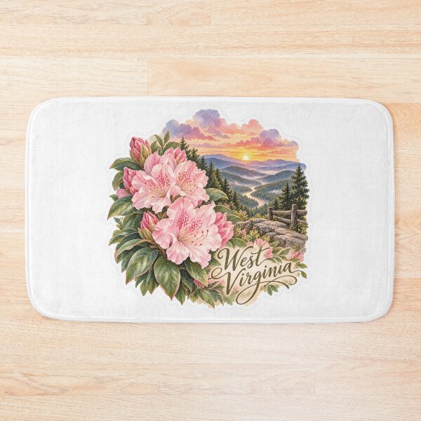 Item preview, West Virginia Rhododendrons Appalachian River designed and sold by Whimspired By Paxx.