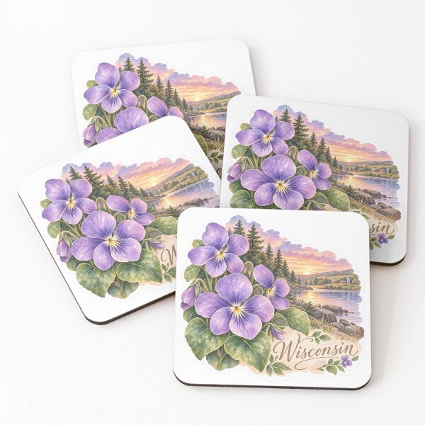 Item preview, Wisconsin Wood Violets Northwoods Lake designed and sold by Whimspired By Paxx.