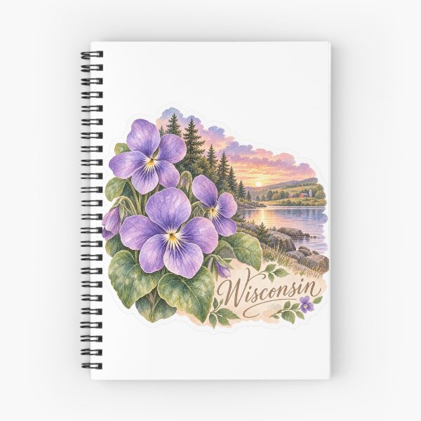 Item preview, Wisconsin Wood Violets Northwoods Lake designed and sold by Whimspired By Paxx.