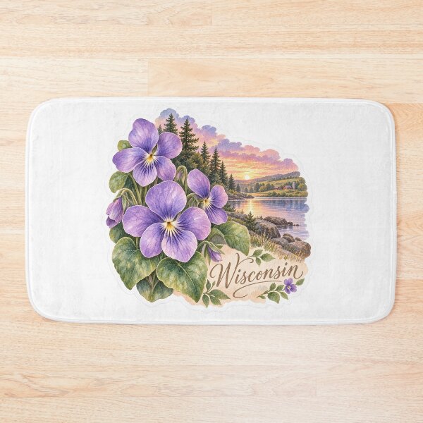 Item preview, Wisconsin Wood Violets Northwoods Lake designed and sold by Whimspired By Paxx.