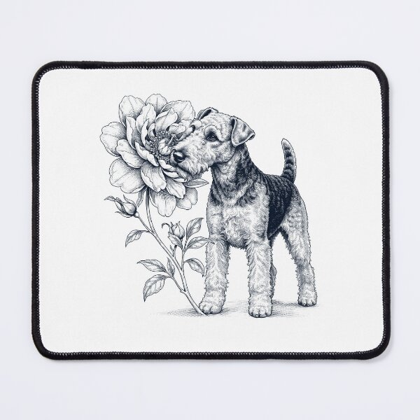 Item preview, Airedale Terrier Smell Flower Dog Lover designed and sold by dian-rody-crest.