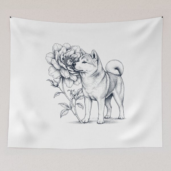 Item preview, Akita Smell Flower Dog Lover designed and sold by dian-rody-crest.