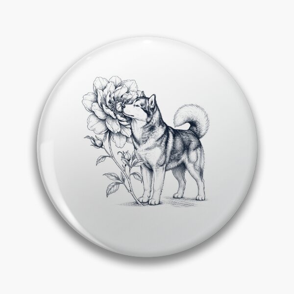Item preview, Alaskan Malamute Smell Flower Dog Lover designed and sold by dian-rody-crest.