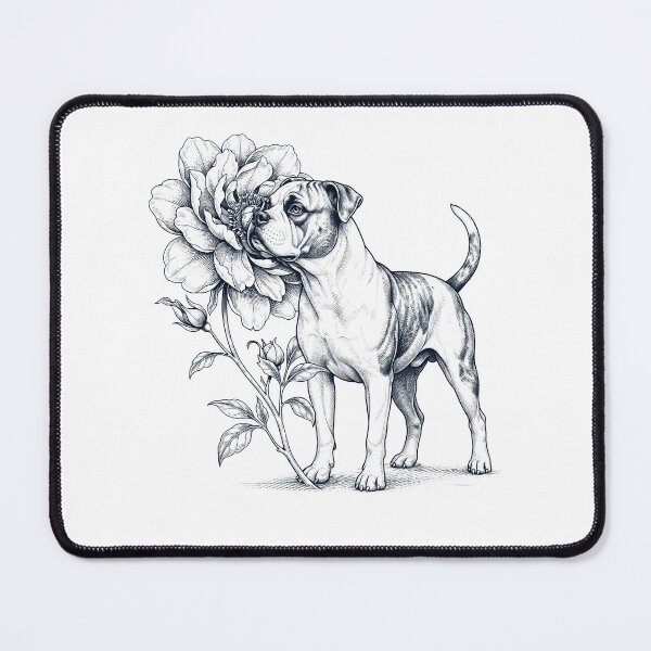 Item preview, American Bulldog Smell Flower Dog Lover designed and sold by dian-rody-crest.