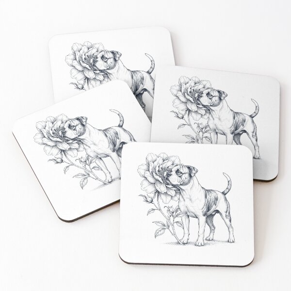 Item preview, American Bulldog Smell Flower Dog Lover designed and sold by dian-rody-crest.