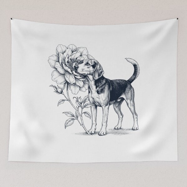 Item preview, American Foxhound Smell Flower Dog Lover designed and sold by dian-rody-crest.