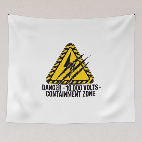 Item preview, Danger 10,000 Volts Sign designed and sold by GeeklyShirts.