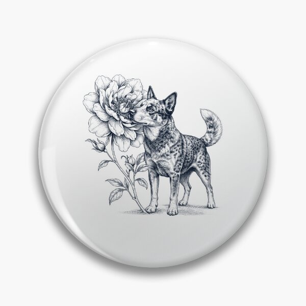 Item preview, Australian Cattle Dog Smell Flower Dog Lover designed and sold by dian-rody-crest.