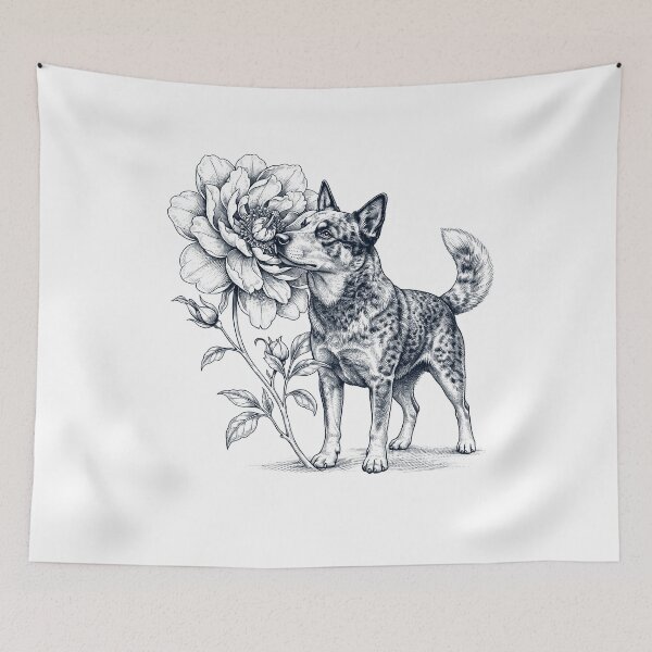 Item preview, Australian Cattle Dog Smell Flower Dog Lover designed and sold by dian-rody-crest.
