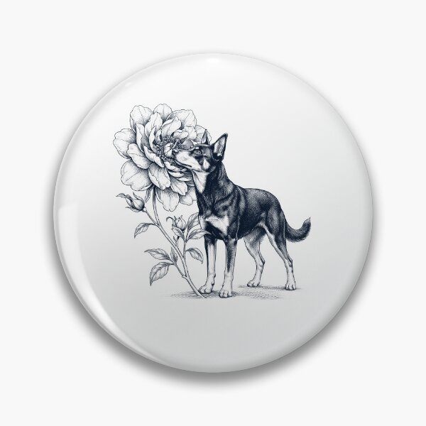Item preview, Australian Kelpie Smell Flower Dog Lover designed and sold by dian-rody-crest.