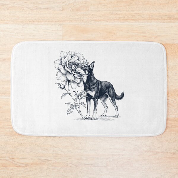 Item preview, Australian Kelpie Smell Flower Dog Lover designed and sold by dian-rody-crest.